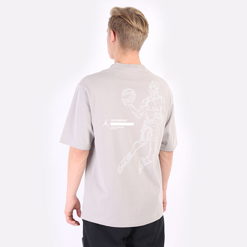 мужская бежевая футболка Jordan 23 Engineered Short-Sleeve T-Shirt DC9769-033 - цена, описание, фото 4